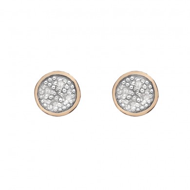 Stargazer Rose Gold Plated Sterling Silver Circle Earrings