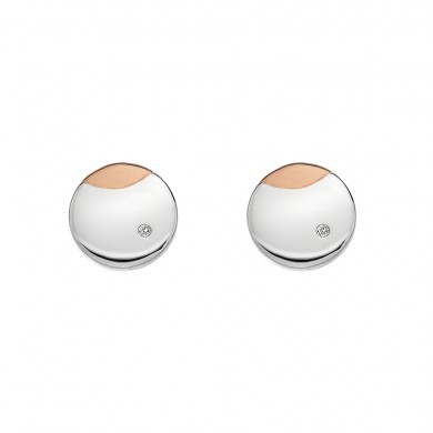 Lunar Eclipse Studs - Rose Gold Plated Accents