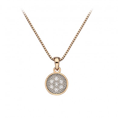 Stargazer Rose Gold Plated Sterling Silver Circle Pendant
