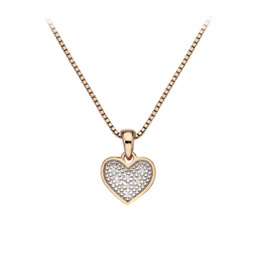 Stargazer Rose Gold Plated Sterling Silver Heart Pendant