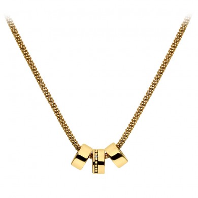 Trio Statement Necklace - Yellow Gold Plated