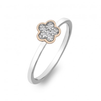 Stargazer Flower Ring - Rose Gold Plated Accents