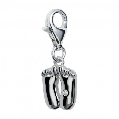 Pitter Patter Silver Charm