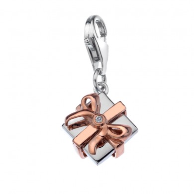 Thank You Gift Silver & 18ct Rose Gold Vermeil Charm