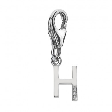 Diamond Letters 'H' Charm