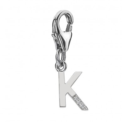 Diamond Letters 'K' Charm