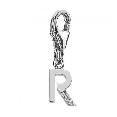 Diamond Letters 'R' Charm