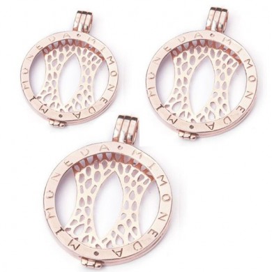 925 Rosegold Plated Coin Pendant